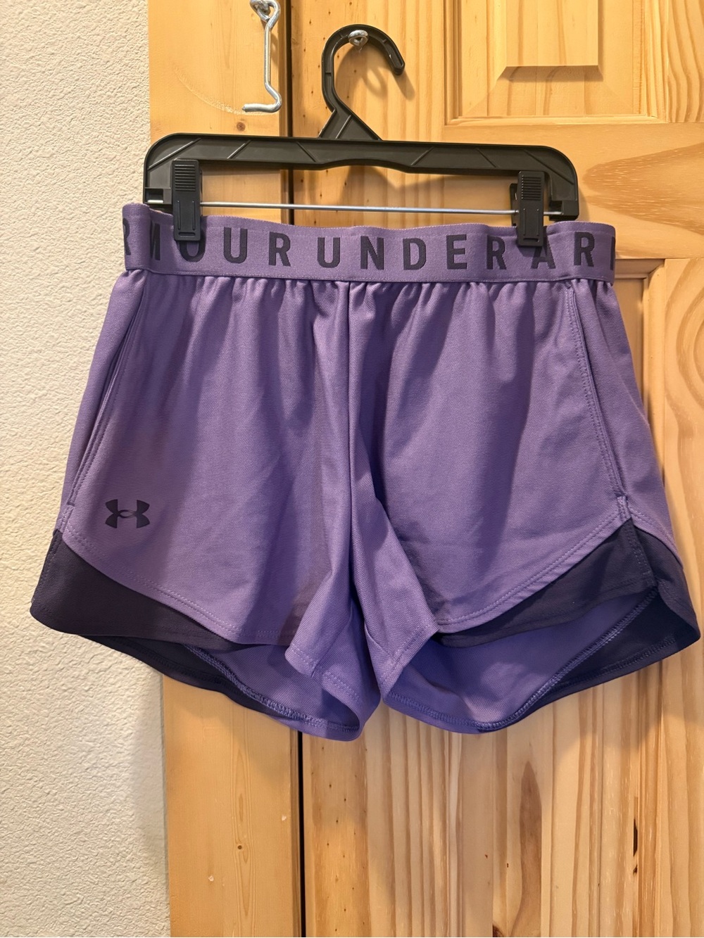 Under Armour Purple Women's Athletic Shorts with Logo Waistband